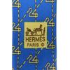 Used HERMES Tie 24 Overall Handle Silk Blue Gold Suit