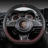 Microfiber Leather D Shape 38cm Car Steering Wheel Cover For Suzuki Swift 2017 2018     Sport Auto Accessories