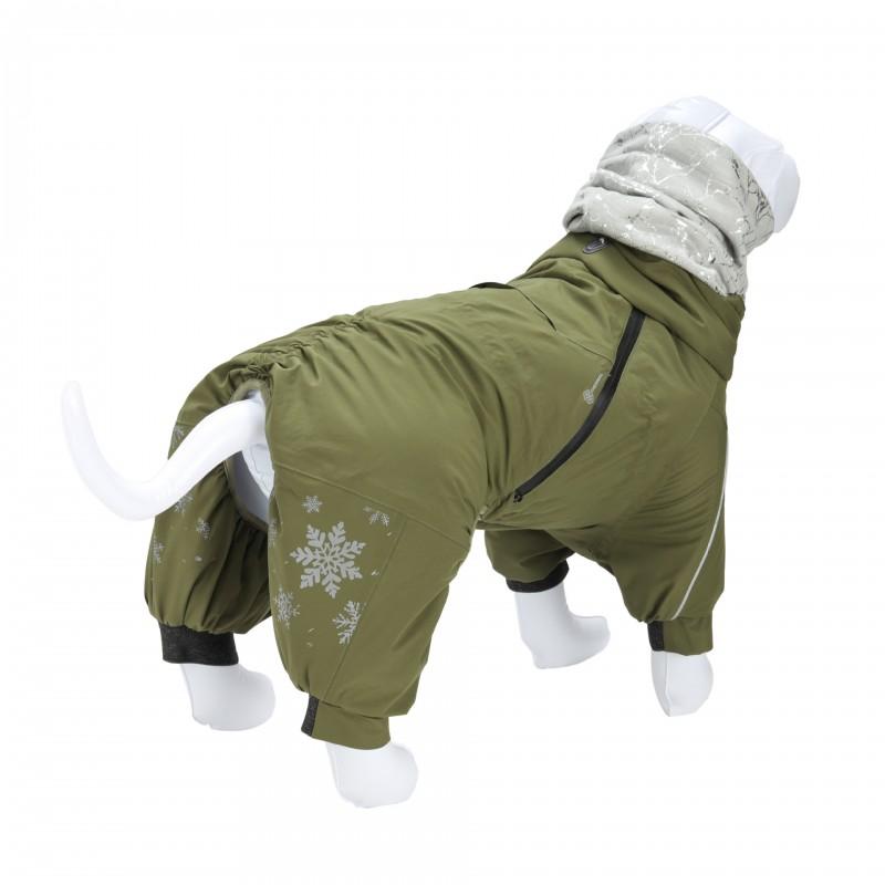 Thick Winter Dog Coat Medium To Large Breeds Warm Cotton Pet Jacket In Green Brown Purple Blue