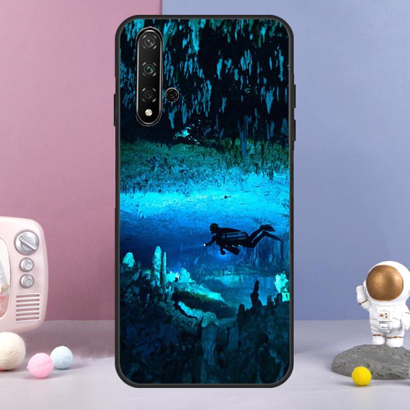 Scuba Diving Diver For Huawei Nova Y70 Y90 Y60 Y72 Y73 Y61 Y91 7i 8i 11i 12i 12s 9 10 SE P20 P30 P40 Lite Case