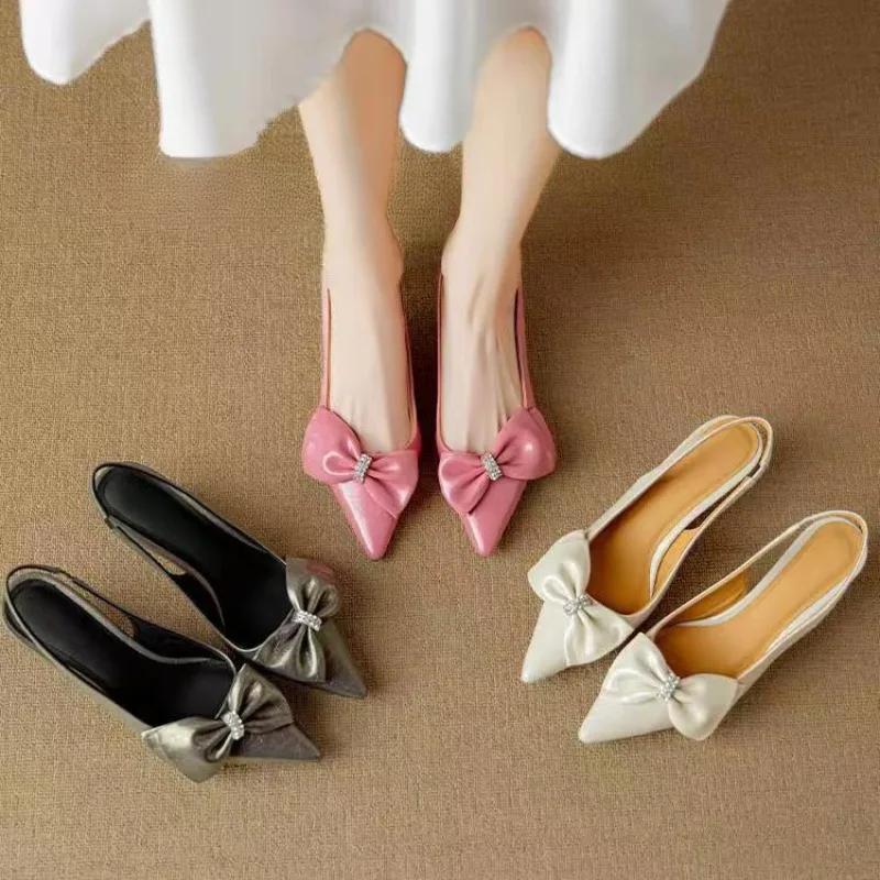 Fashion Women High Heels Shoes Summer Fashion Pointed Toe Slip on Sandals Elegant Dress Pumps Zapatos De Mujer Designer Shoes for Women
