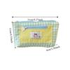 Portable Contrasting Grid Pen Case Dopamine Cute Makeup Bag Casual Cartoon Stationery Box  School