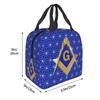 Freemason Geometric Hexagon Traditional Asanoha Insulated Lunch Bag for Waterproof Thermal Cooler Lunch Box Office Work School