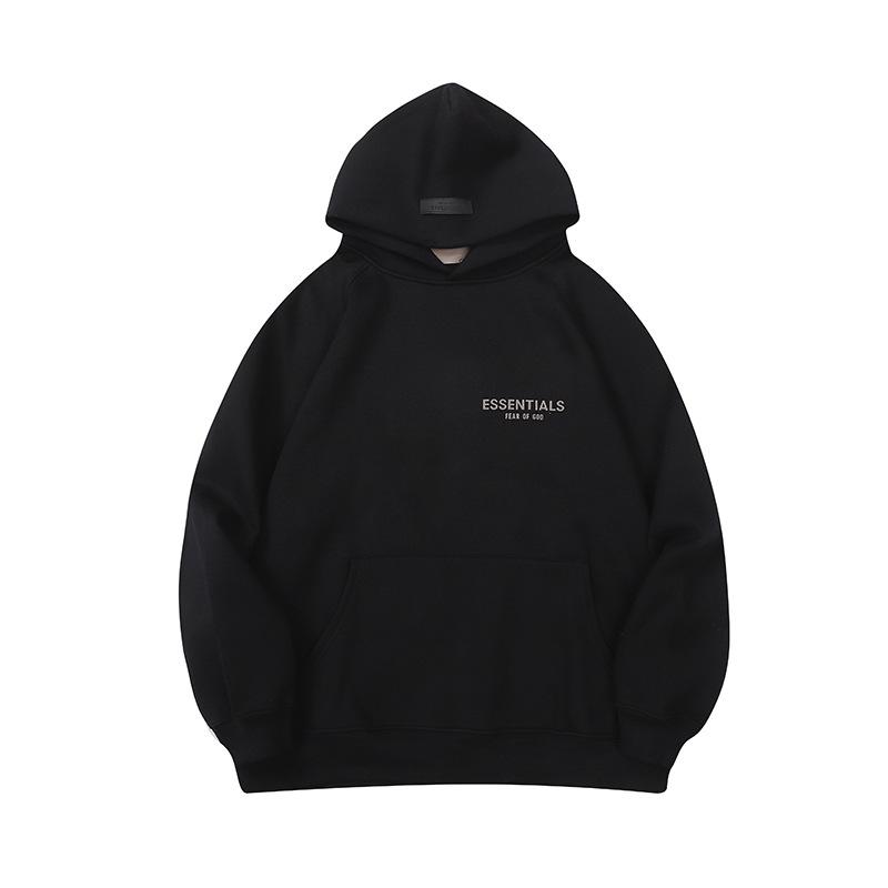 Unisex FOG Fear of God ESS Small Letter Print Loose Hoodie for Autumn/Winter