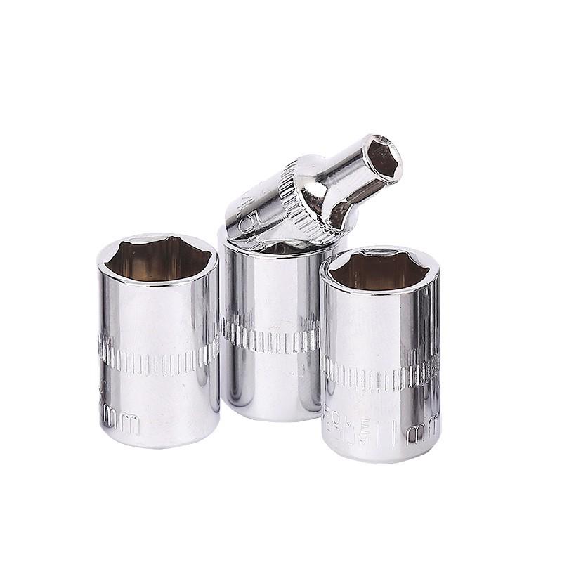 1/4" Chrom-Vanadium-Stahl Sechskant-Steckschlüsselsatz mit verlängertem Schlüssel und Sechskantkopf