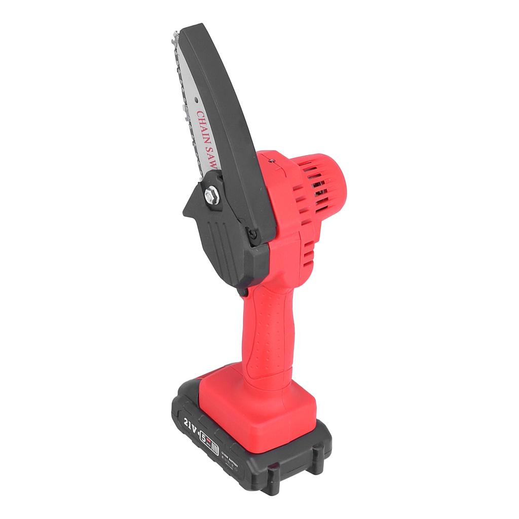 Mini Cordless Electric Chainsaw Garden High Carbon Steel Pruning Chain Saw with Non Slip Handle