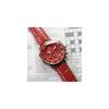 Salvatore Marra Men's Chronograph Watch Red 10 ATM Water Resistant Leather Strap