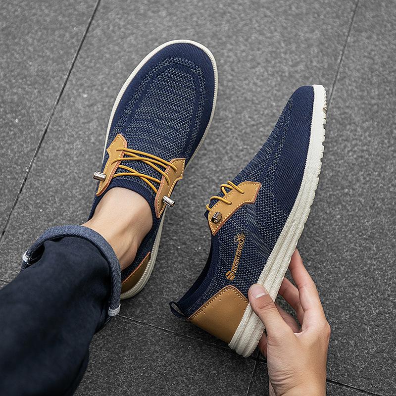 Spring men's canvas shoes light and breathable large size casual men's shoes one-pedal loafers TRONG CAVALRY