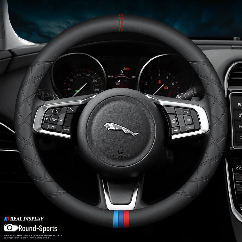 Jaguar Genuine Leather Steering Wheel Cover for XJ, XEL, F-PACE, XFL, E-PACE, XE