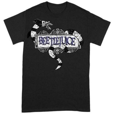Beetlejuice Unisex Adult Sandworm Logo T-Shirt