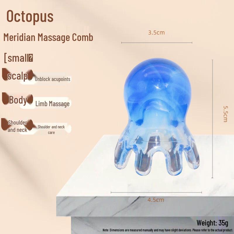 Octopus Resin Meridian Massage Comb - Traditional Chinese Medicine Scalp & Health Tool