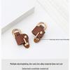 Longxiang Genuine Leather Mini Dumpling Bag with Wide Strap and No-Punch Buckle