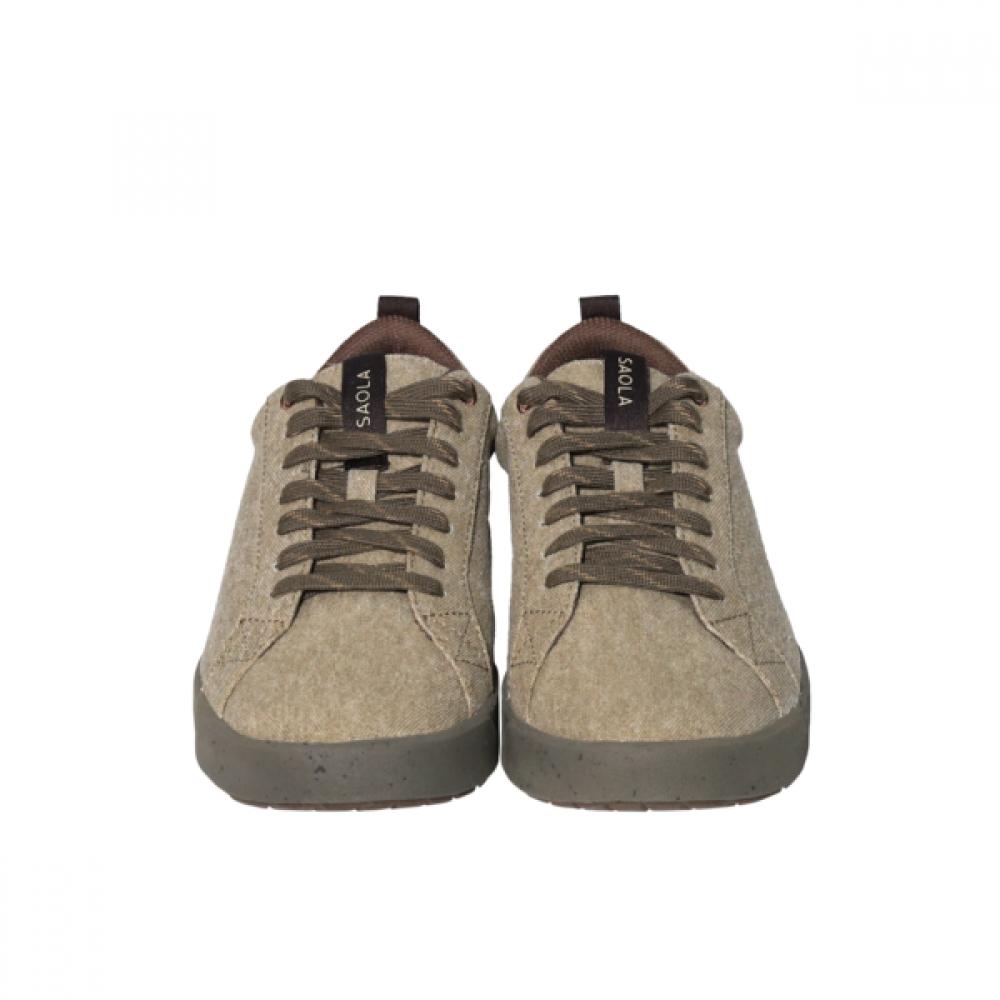 Saola Eco Friendly Sneakers For Men Cannon Canvas 2.0 Brown