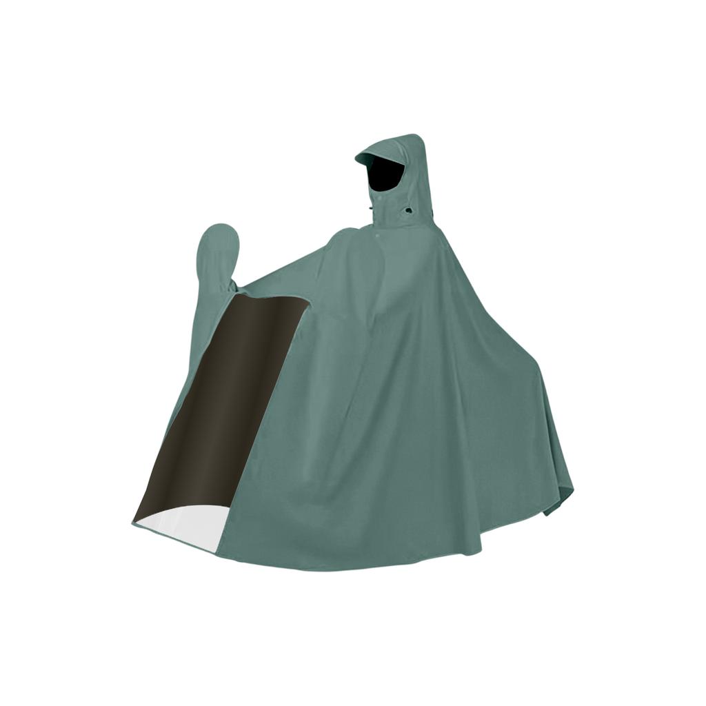 Family Size Electric Scooter Rain Poncho Full Body Waterproof Oversized Thickened Rain Cape for Adult and Child Use with Hood and Transparent Panel