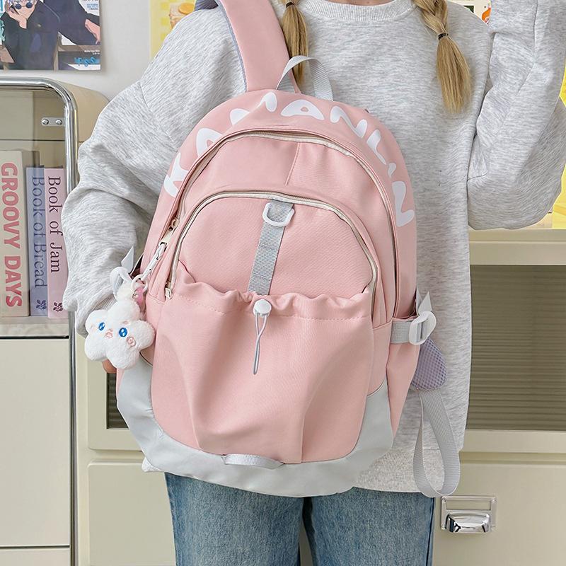 Schoolbag high value soft girl girl backpack Korean version ins small fresh junior high school large capacity student schoolbag backpack