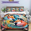 3pcs Bedding Set Foxes, Floral Includes 1 Comforter + 2 Pillowcases, Without Pillow Inserts, Soft Comfortable,Bedding Set,a0909032