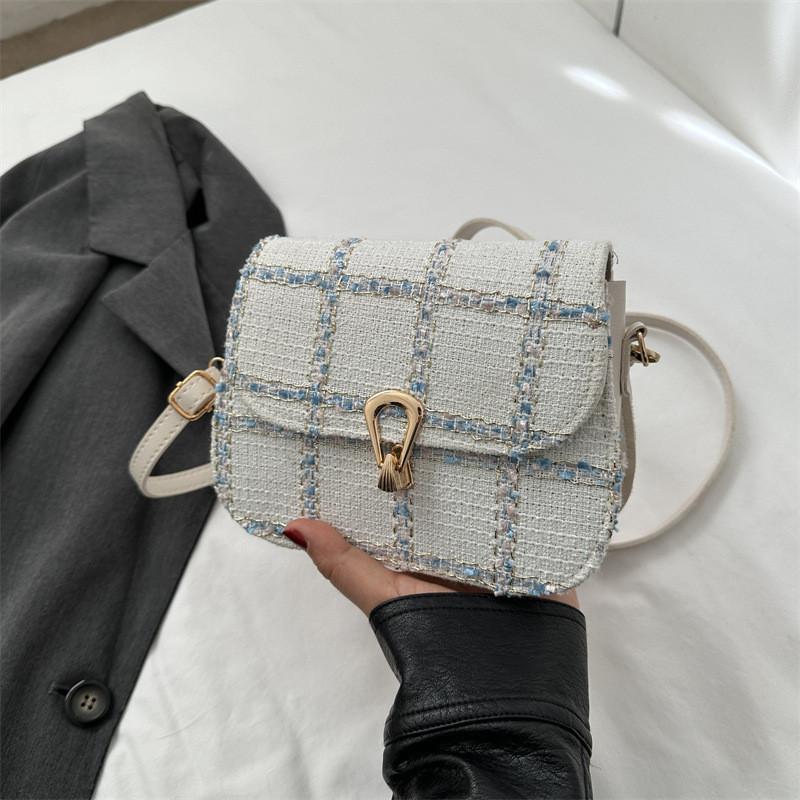 Trendy Winter 2023 Small Square Bag With Contrasting Stitching Chic Pu Shoulder Bag