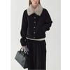 Women's Retro Suede Jacket with Detachable Fur Collar - 2025 Autumn/Winter Collection