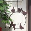 Vintage Iron Bird Hanging Ring Wall Decor