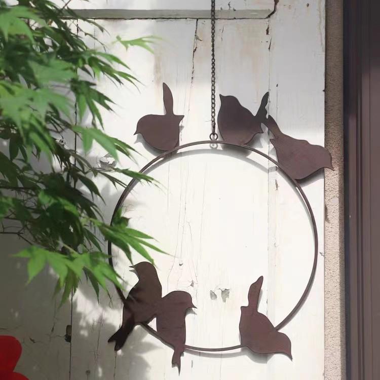 Винтажное Железное Кольцо-Крючок в Форме Птицы Настенный Декор 144629