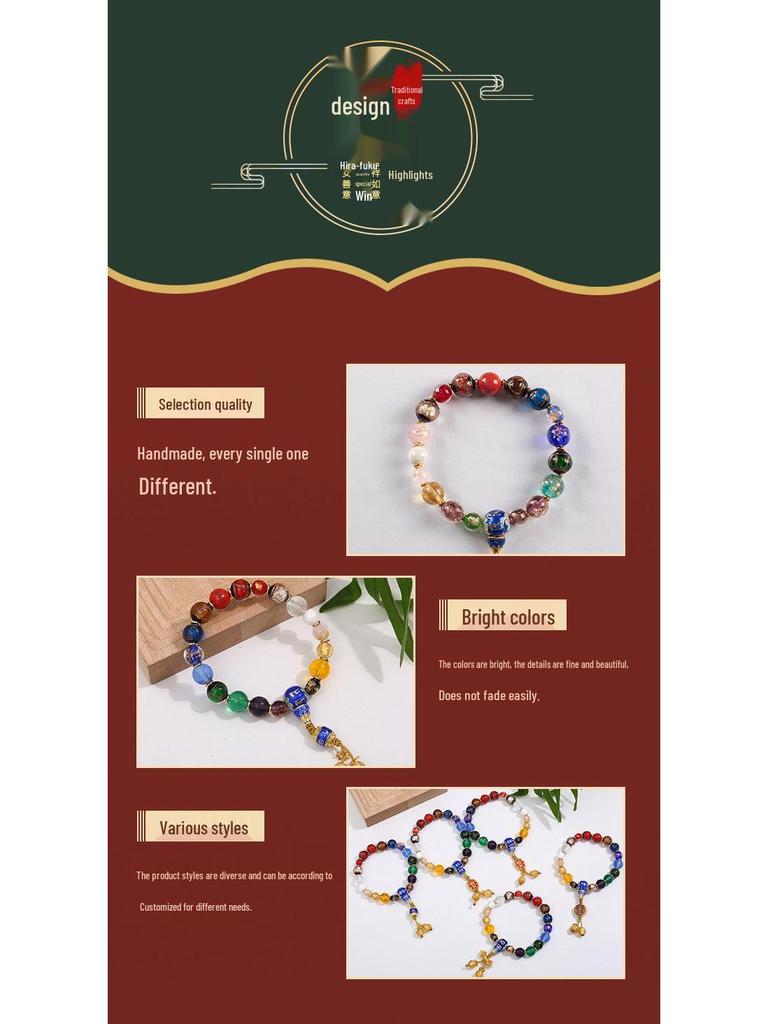 Eighteen-Seed Glazed Incense Bracelet: Multi-Treasure Single Circle with Ash Glaze