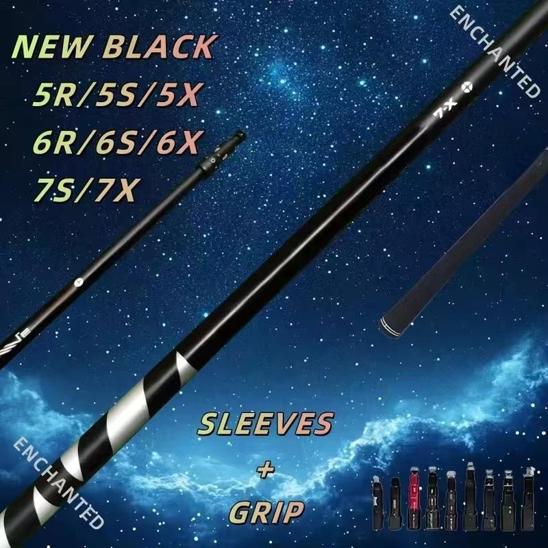 2024 New Black Golf Drive Shaft 5/6/7 R or S or X 45 inch Graphite Shaft Free Assembly Sleeve and Grip 0.335 Tip PX-6S