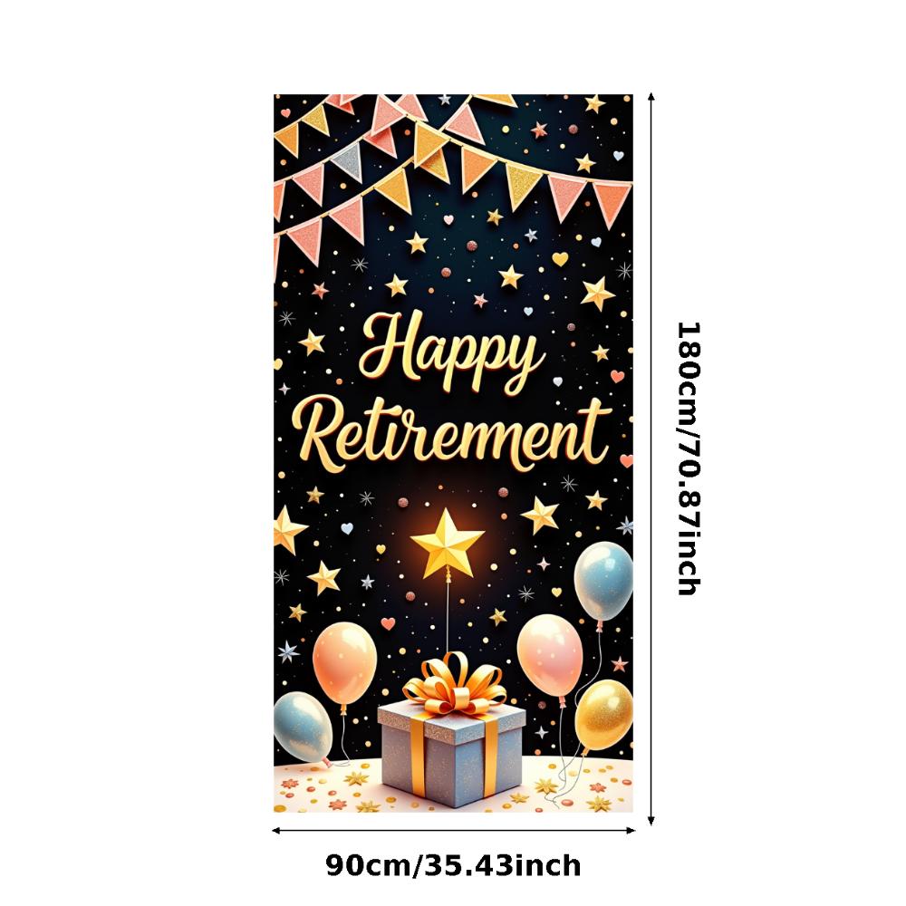 Celebration Banner Balloons Decoration Banner for Retirement Gift Box Design Retirement Banner for Adult Celebration