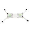 Laptop Cooling Pad USB Foldable Radiator Cooler Stand Light Portable with AntiSkid Mount(White )