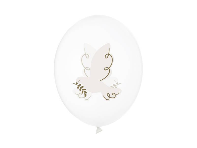 Pigeon Balloons, Crystal Clear, 30Cm 6Pcs