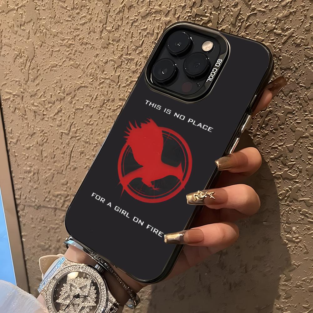Film The H-Hunger Games Phone Case For 17 Pro Max IPhone 16 Pro Max 15 14 Plus 12 13 X XS Max 11 Colorful Silver Cover