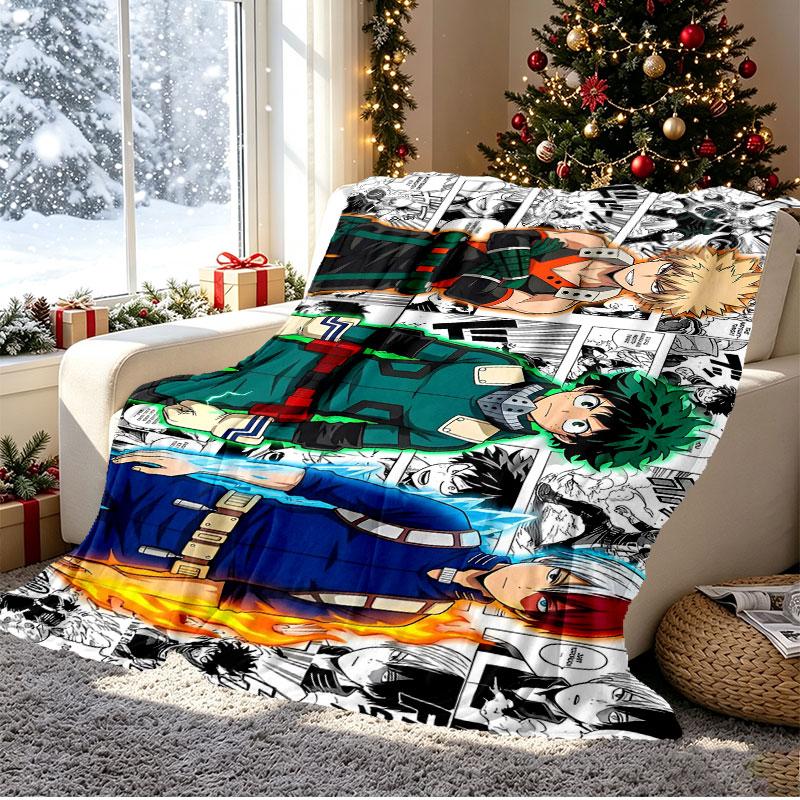 Jujutsu Kaisen Muster Decke für Heimdekoration, Bett, Sofa, Autoreise, Camping, Geeignet für alle Jahreszeiten, Geburtstags-Weihnachtsgeschenk