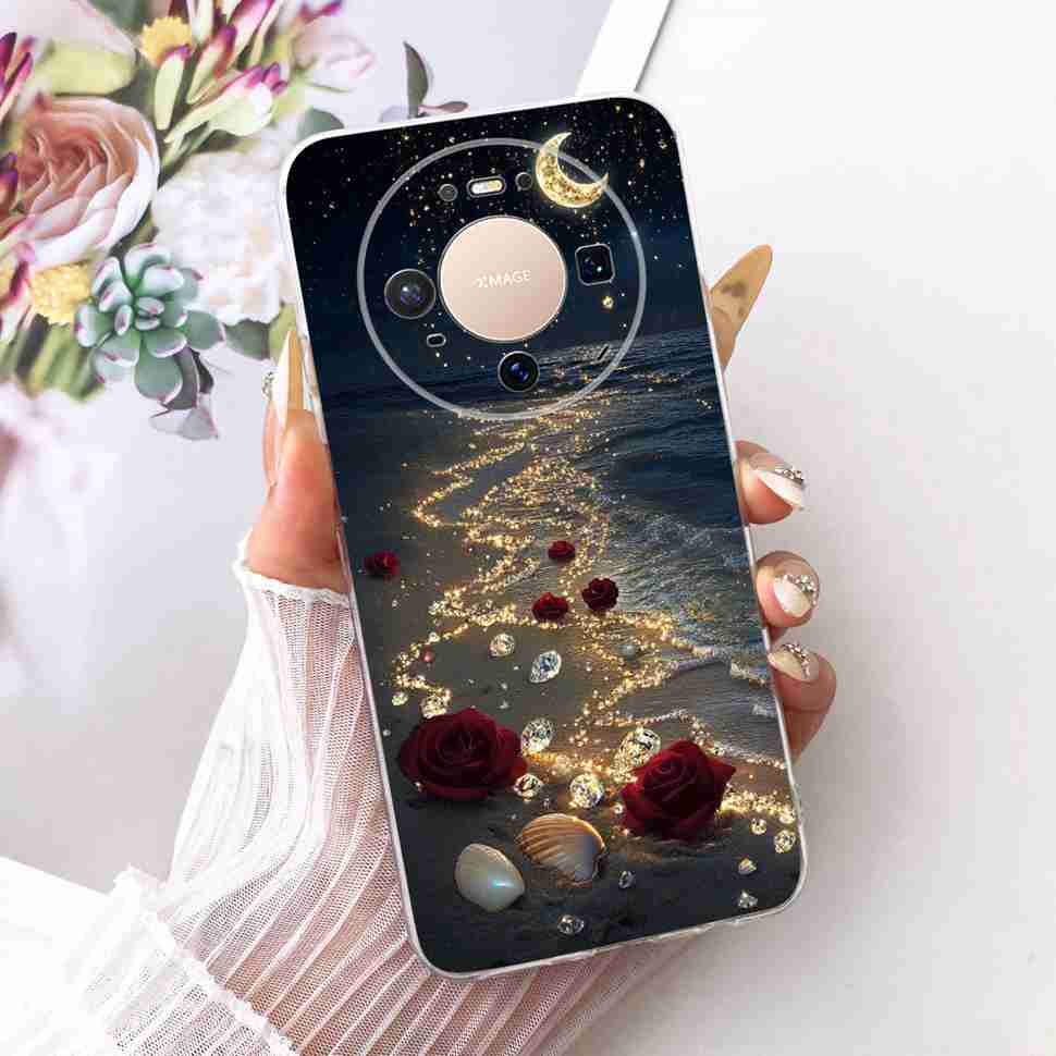 For Huawei Mate 80 5G 2025 Case VYG-AL00 Soft Silicone Sweet Heart Painted Cover Case For Huawei Mate80 Mate 80 TPU Fundas