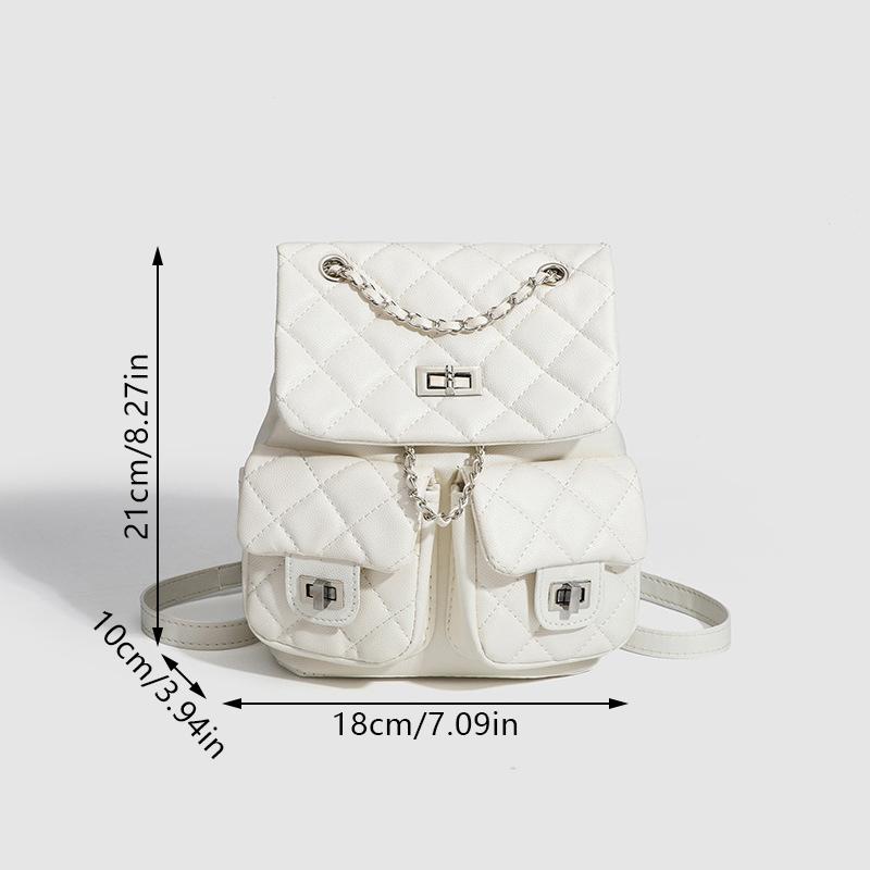 2025 Female Student Commuter Backpack Small Fresh Wind Bag Korean Mini Chain Lightweight Female Backpack