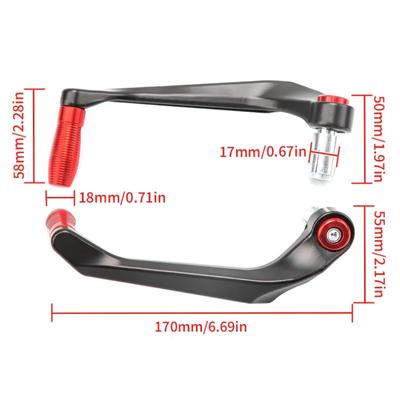 Motosiklet El Koruyucuları El Koruyucu Motosiklet Değiştirilmiş Parçaları 7/8 inç Gidona Evrensel Motosiklet Fren Debriyaj Koruyucusu