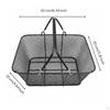Metal Shopping Basket Large Capacity Double Handle Portable Household Storage for