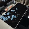 Alfombrilla de ratón Blanco y Negro Flores de cerezo japonesas Gamer Alfombrilla de ratón extendida HD XXL Alfombrillas para teclado Alfombra Gabinete de PC Alfombrillas de ratón Alfombra