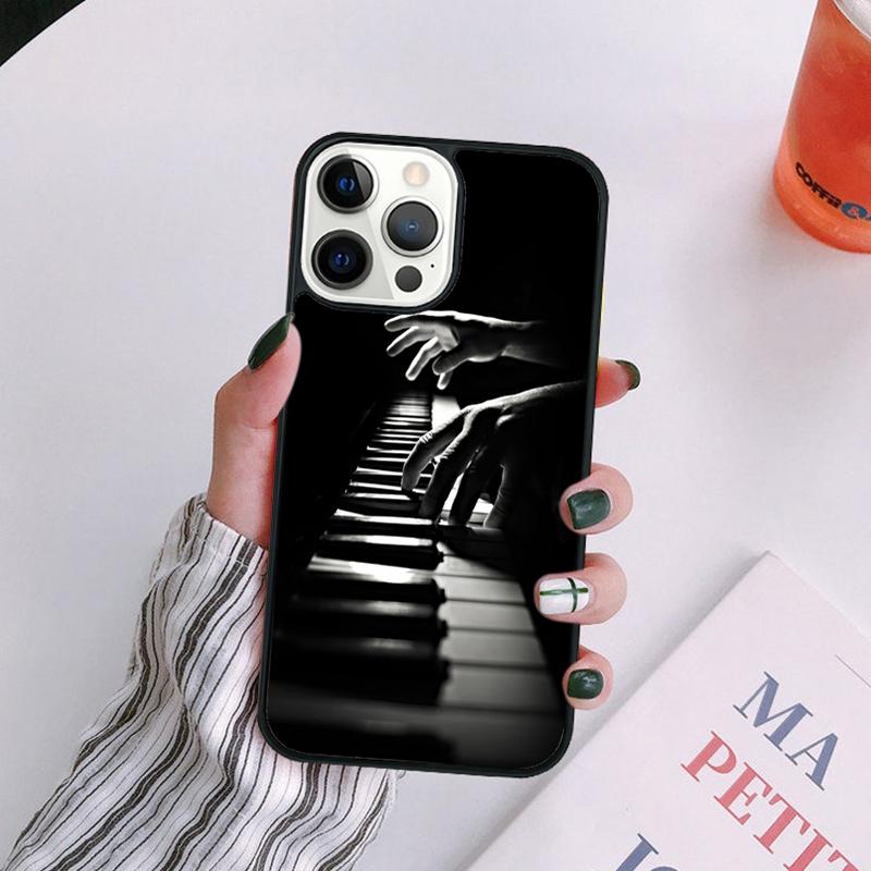 Music Piano Elegant Phone Case For iPhone 17 Air 14 13 12 16Pro Max 15  Plus Cover Shell Max coque