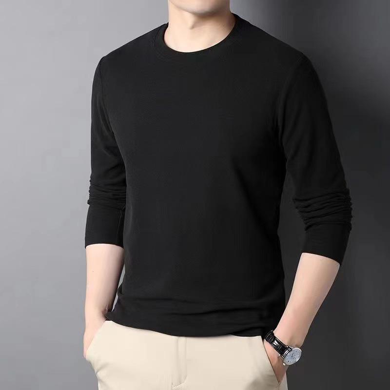 Korean Style Slim Fit Round Neck Men's Short-Sleeve T-shirt - Trendy 2025 Summer Base Layer