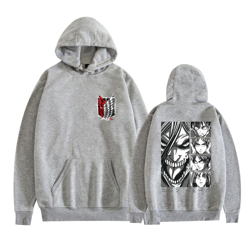 Attack on Titan Anime Printed Men's Fashion Long Sleeve Hoodie Cartoon Sweatshirt