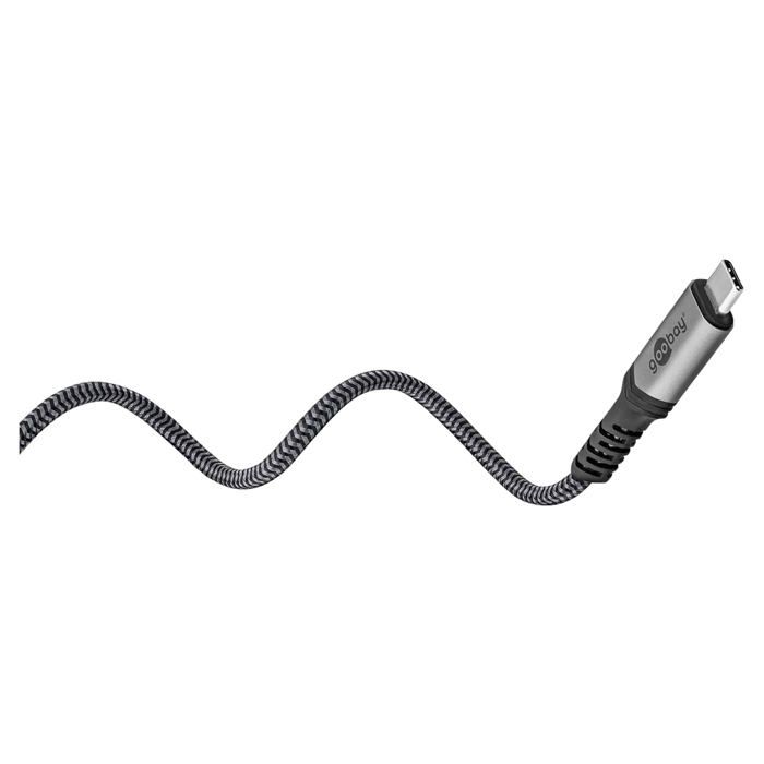 Câble usb-c - goobay - charge rapide 240w - 40 gbit - flexible et doux - compatible hdr10