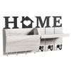 Key and Mail Holder for Wall, Wooden Key Holder and Mail Organizer for Wall Mount with 7 Hooks, Decorative Hanging Rustic Decor