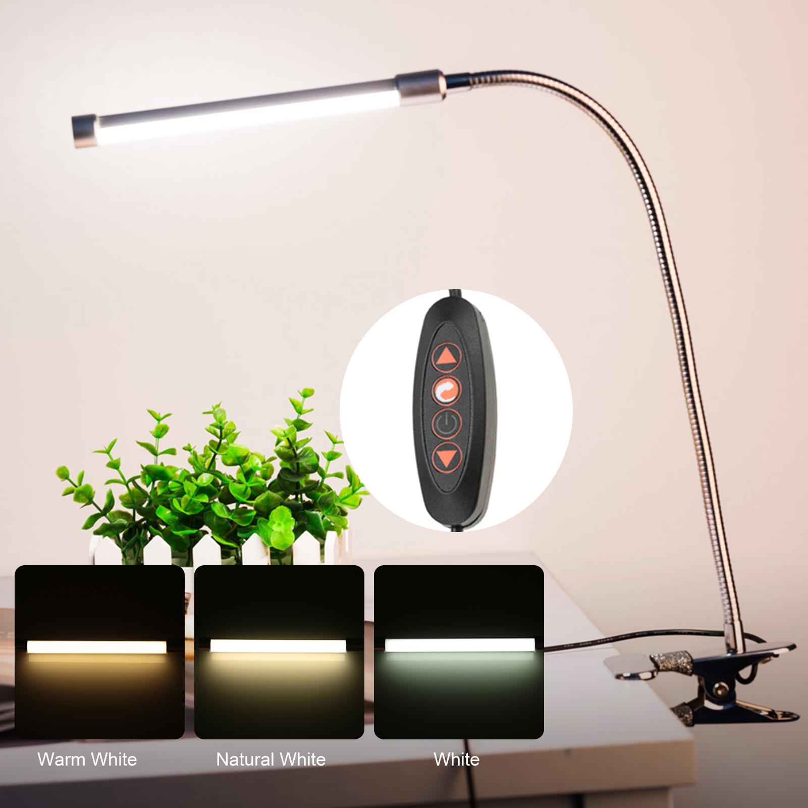 

Lixada 10W Eye Protection LED Clamp Clip Light Table Desk Reading Lamp 10 level Brightness Adjustable 3 Lighting Colors белый