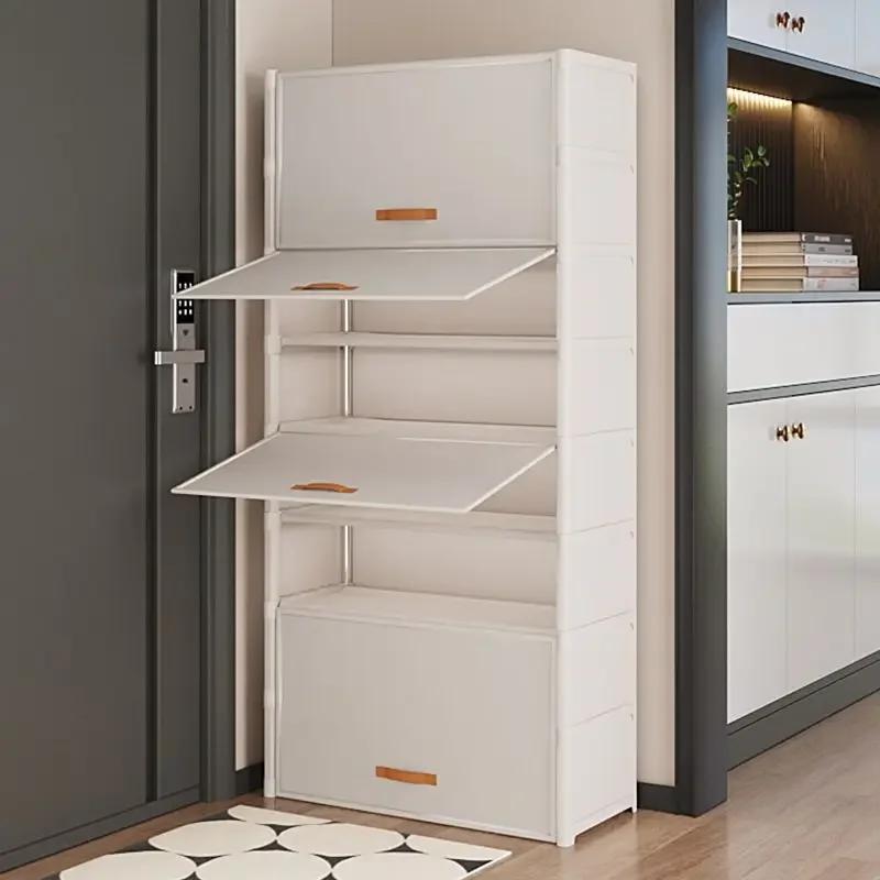 Dustproof Multilayer Shoe Rack Household Shoe Cabinet Spacious Storage Organizer Shelf Small Spaces Shoe Storage Home Furniture