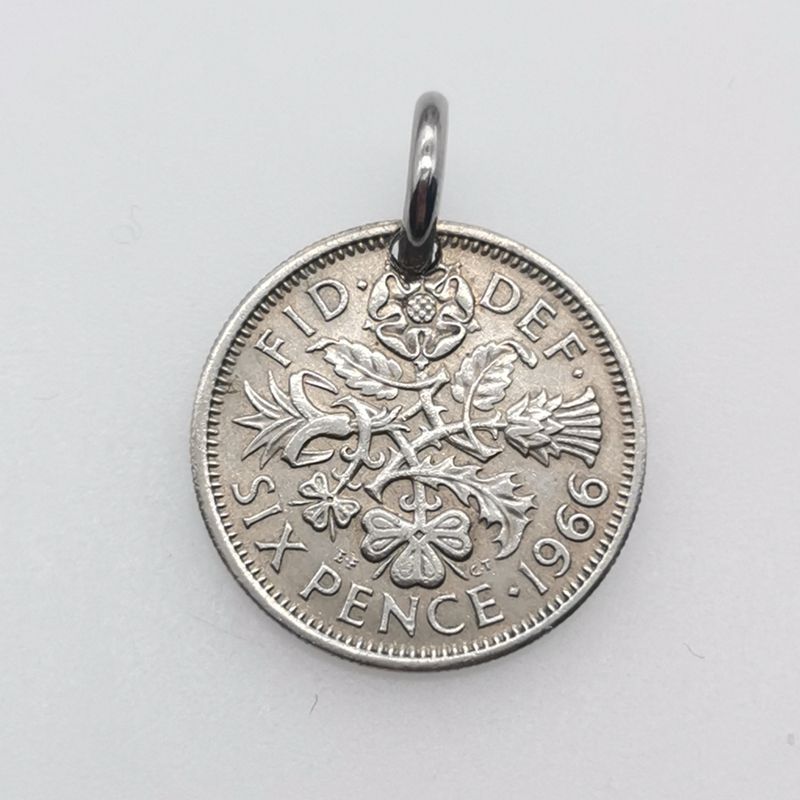 

Нишевый стиль Великобритания Ретро Монета Ключ Подвеска на удачу Punch without chain