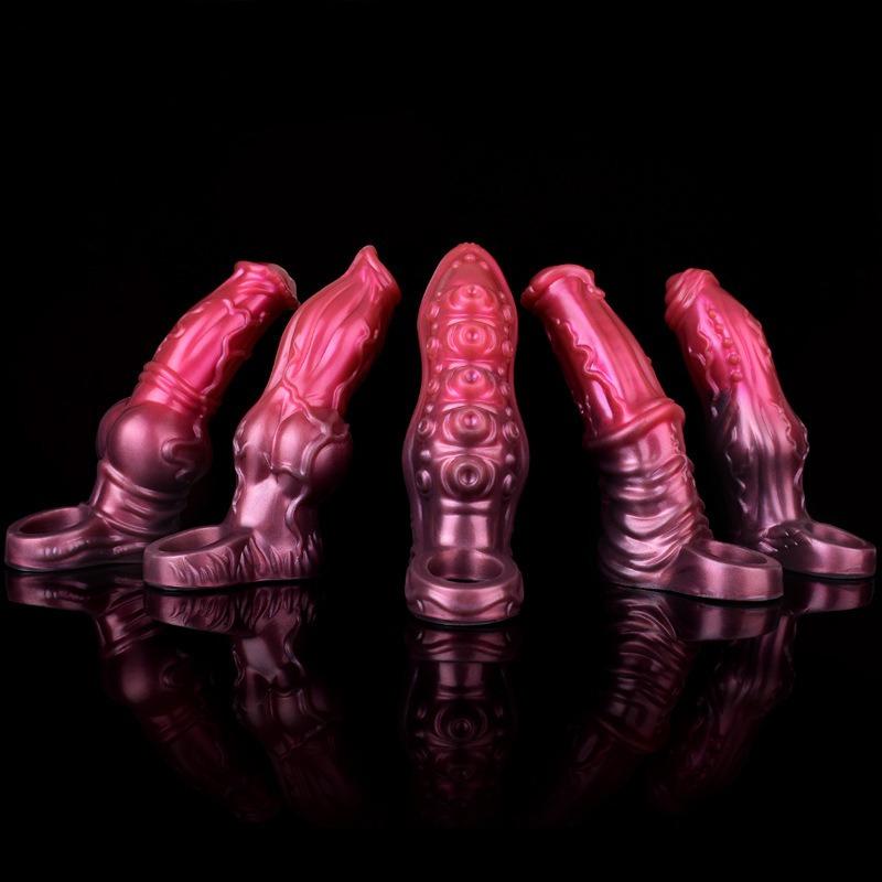 Adult Sex Toy Silicone Penis Sleeve Lengthen Condom Enlarger Strap On Realistic Dildo for Men Women