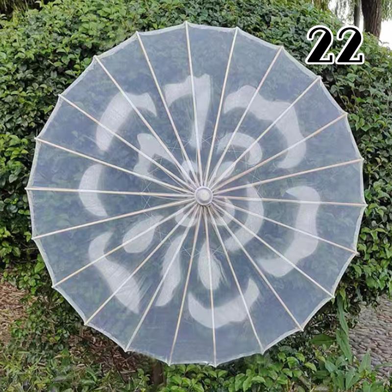 Dai Dance Stage Performance Umbrella Chinese Style Classical Dance Umbrella Jasmine Flower Pattern Hanfu Qipao Show Props Craft