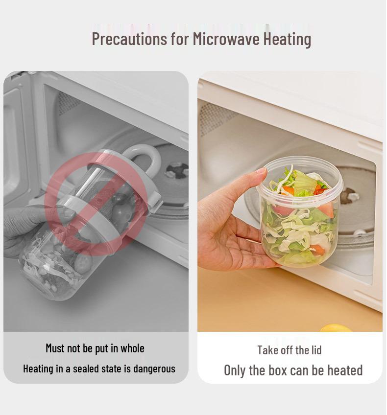 Portable Microwave-Friendly Bento Box with Cutlery for Office and Outdoor Use