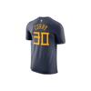 Nike Letter Logo Print Round Neck Short Sleeve T-Shirt Golden State Warriors Curry Reward Edition Men Tops Gray AO0887-477