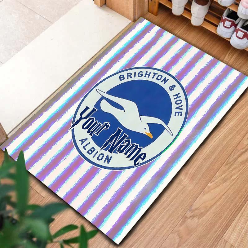 Brighton Hove Albion Custom Name Carpet Rug For Living Room Bedroom Home Sofa Decoration Kids Play Nonslip Floor Mat