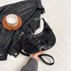 Elegante Leder-Schleifen-Umhängetasche Große Kapazität Einfarbige Crossbody-Tasche Koreanischer Stil Damen-Handtasche Damen